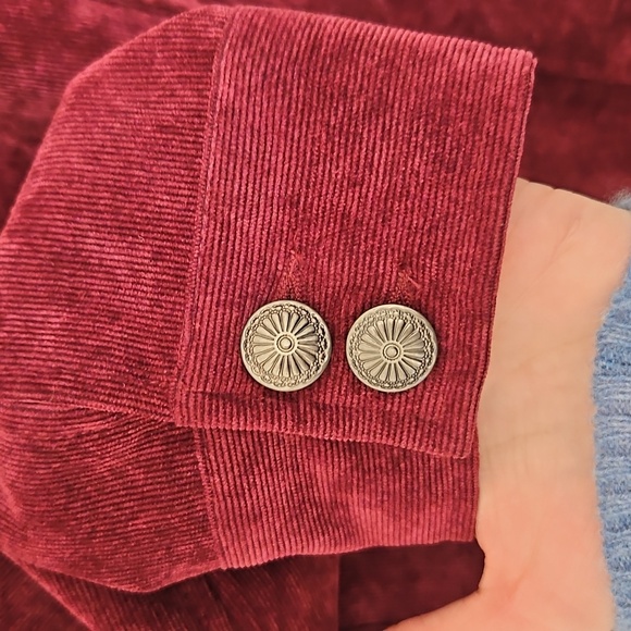 Merlot Corduroy Shacket | Vintage Americana Barn Chore Jacket| Sz. L - Picture 8 of 11